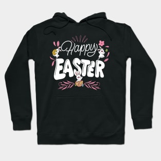 Happy Easter Bunny Rabbit Face Funny Easter Day Women Girls Hoodie